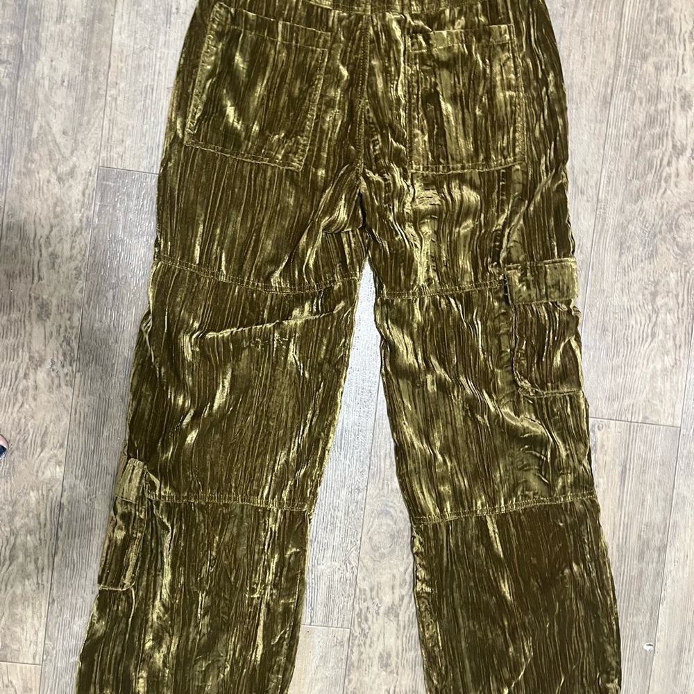 Pretty Garbage Green Velvet Pants women’s size Small - Picture 8 of 13